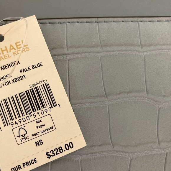 🦋NWT Authentic Michael Kors Leather CrocCrossbody - Picture 13 of 14